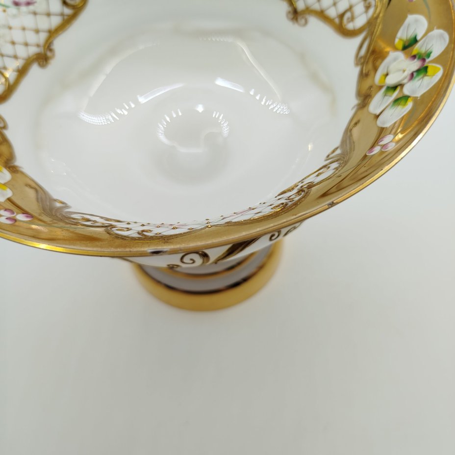 Ваза для фруктов(конфетница), стекло, лепка, смальта, золочение, Bohemia Crystal (Bohemia Glass), Чехия, 1980-2000 гг.