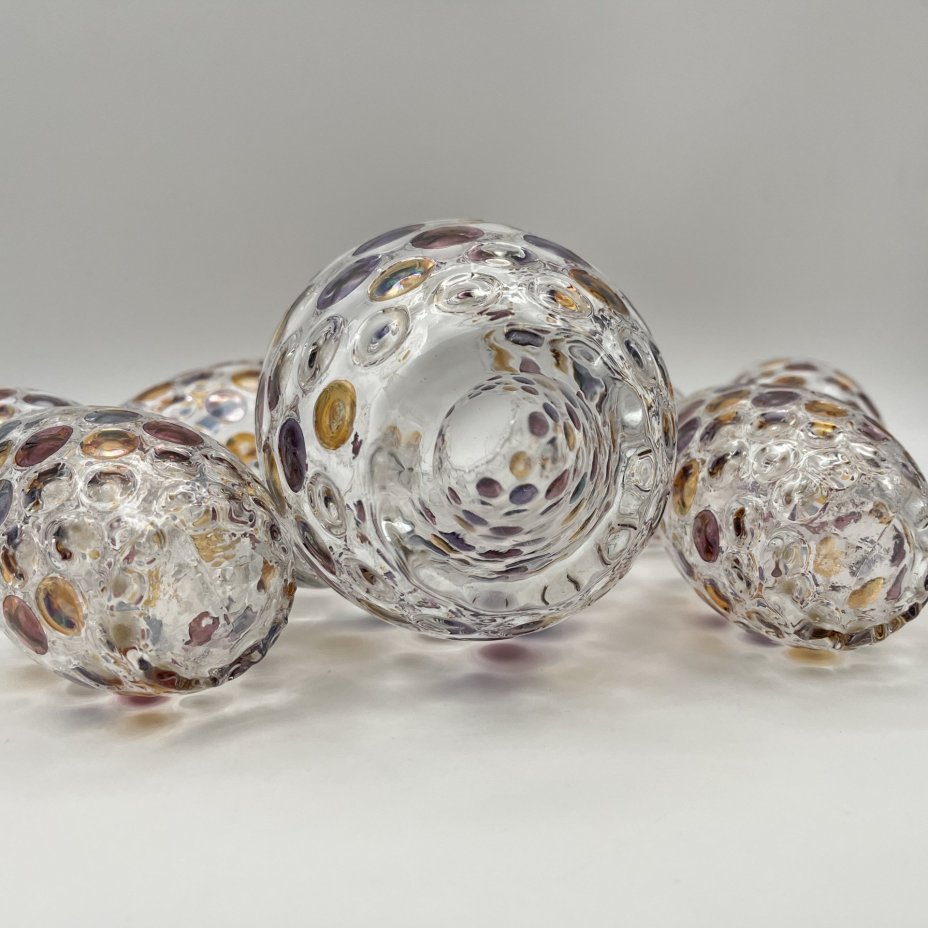 Набор для прохладительных напитков (кувшин, 6 стаканов), коллекция "Nemo", дизайнер Max Kannegiesser, номер модели: 11163/1120, стекло, Borske Sklo, Чехословакия, 1963-1980 гг.