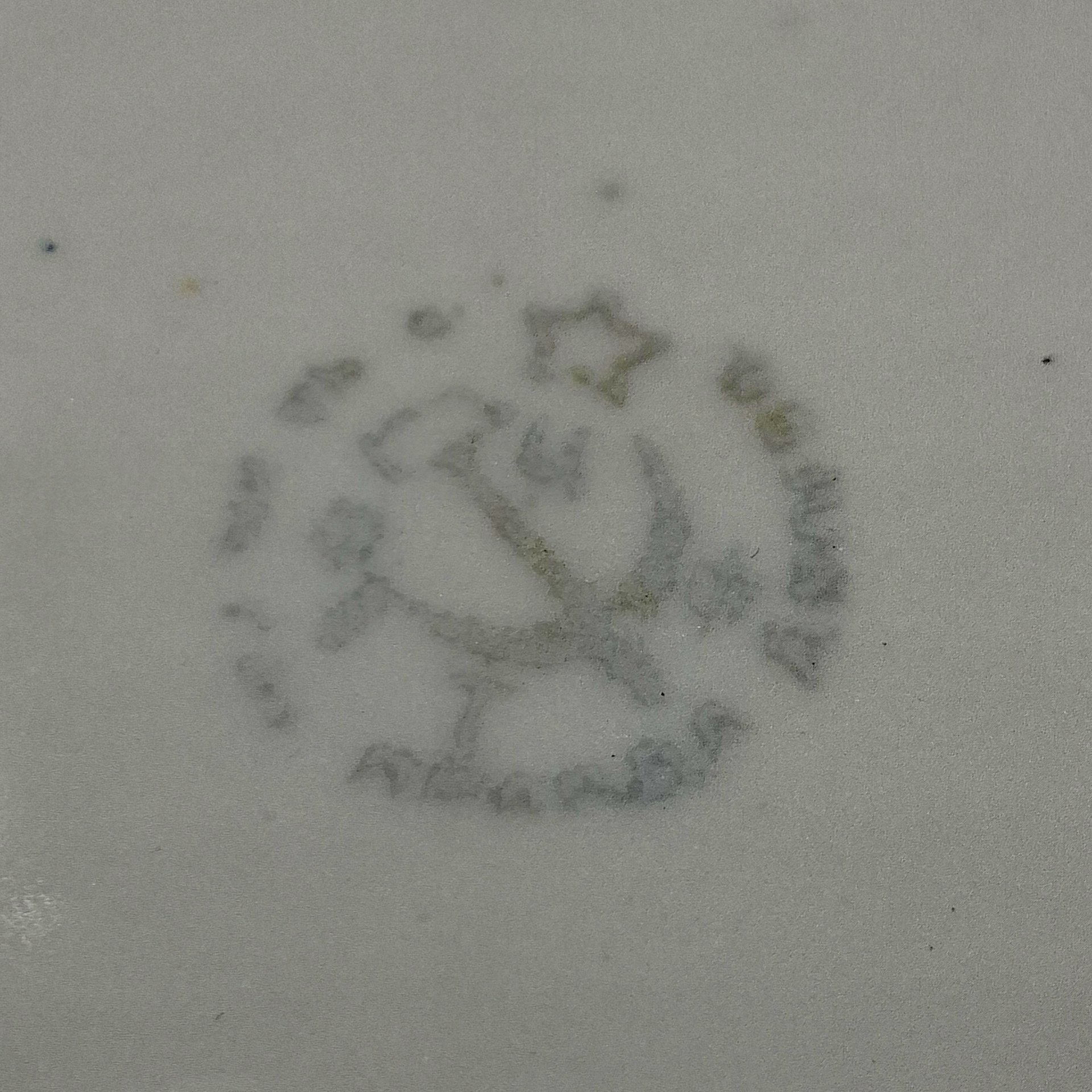 Набор из двух чайных блюдец с изображением плодов (в подборе), фарфор, деколь, золочение, Дулевский фарфоровый завод (Дулёво), СССР, 1920-1930 гг.