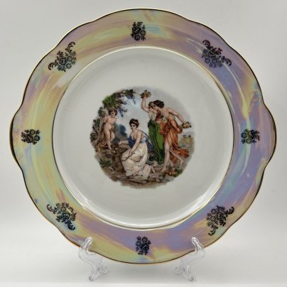 Блюдо "Мадонна", фарфор, деколь, люстр, золочение, Kahla, ГДР, 1967-1987 гг.