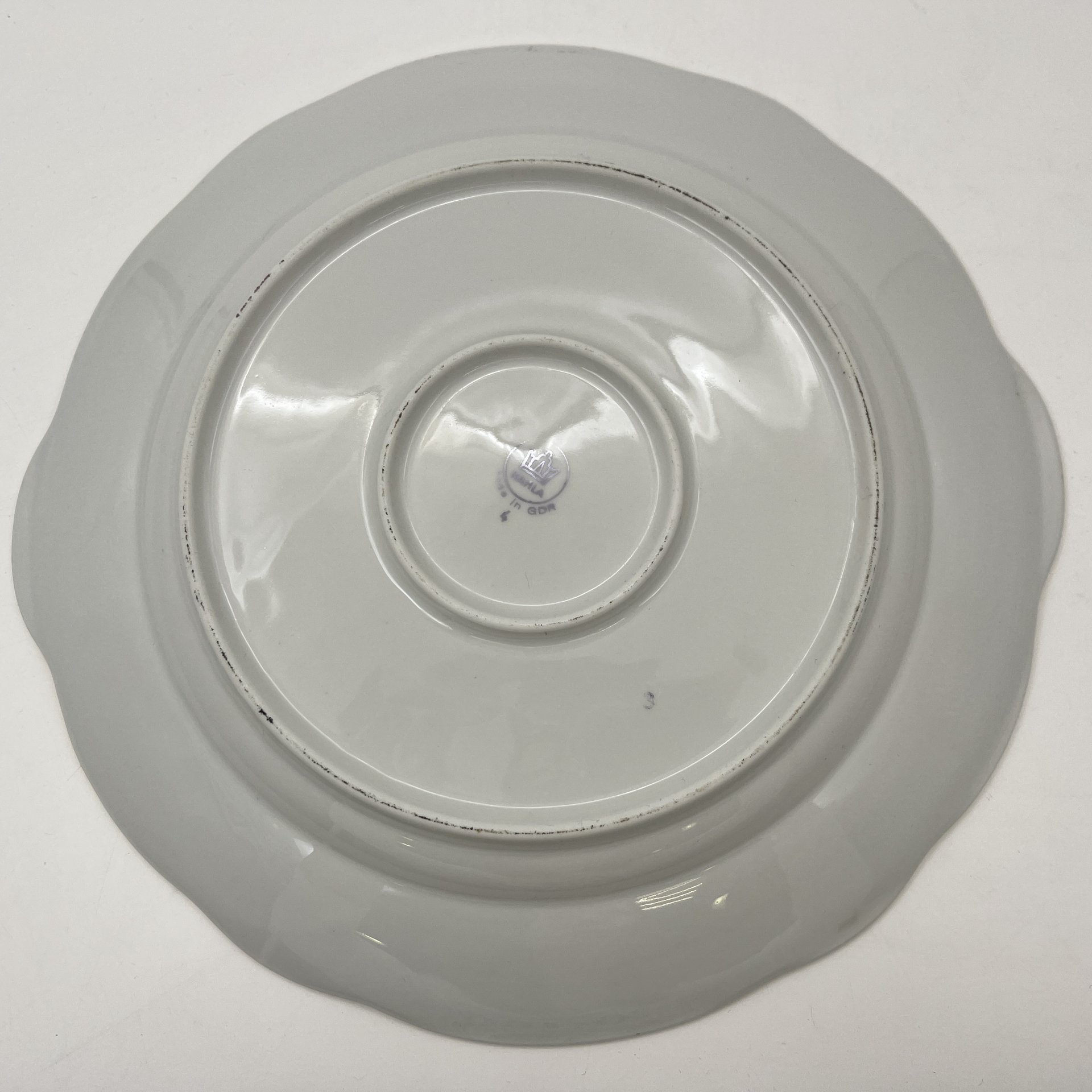 Блюдо "Мадонна", фарфор, деколь, люстр, золочение, Kahla, ГДР, 1967-1987 гг.