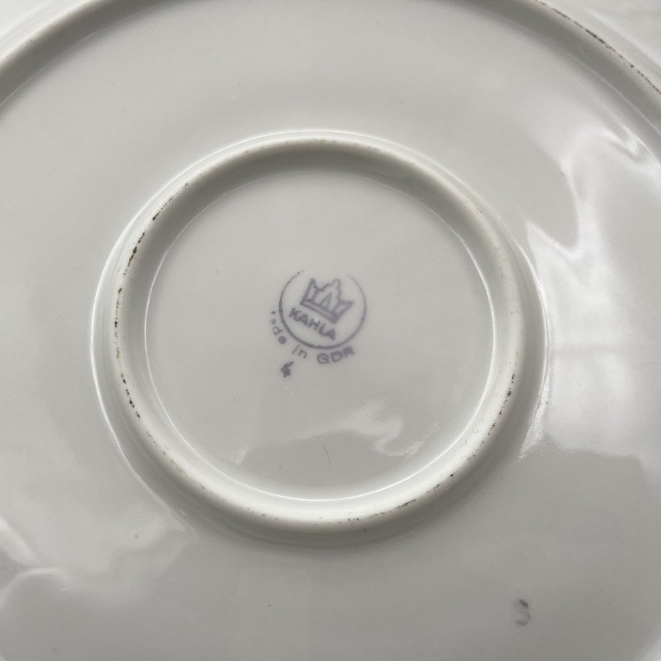 Блюдо "Мадонна", фарфор, деколь, люстр, золочение, Kahla, ГДР, 1967-1987 гг.