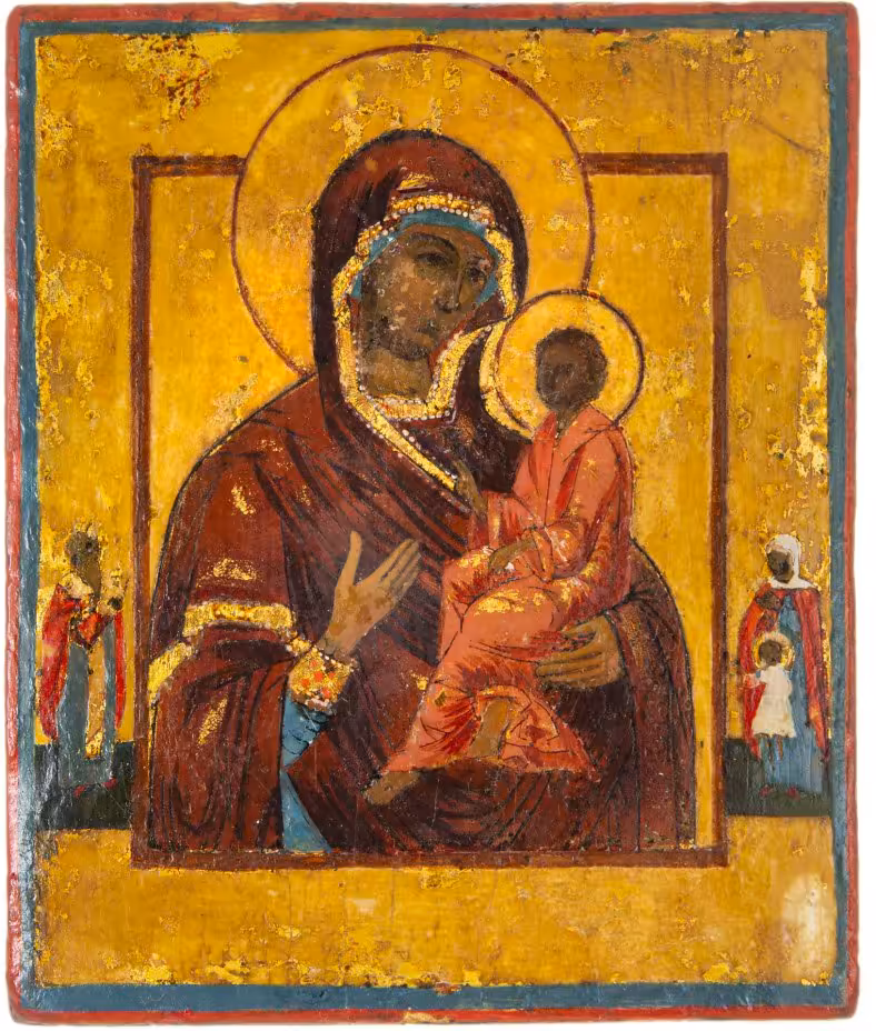 Икона "Смоленская Божия Матерь", дерево, темпера, Российская Империя, 1850-1890 гг.