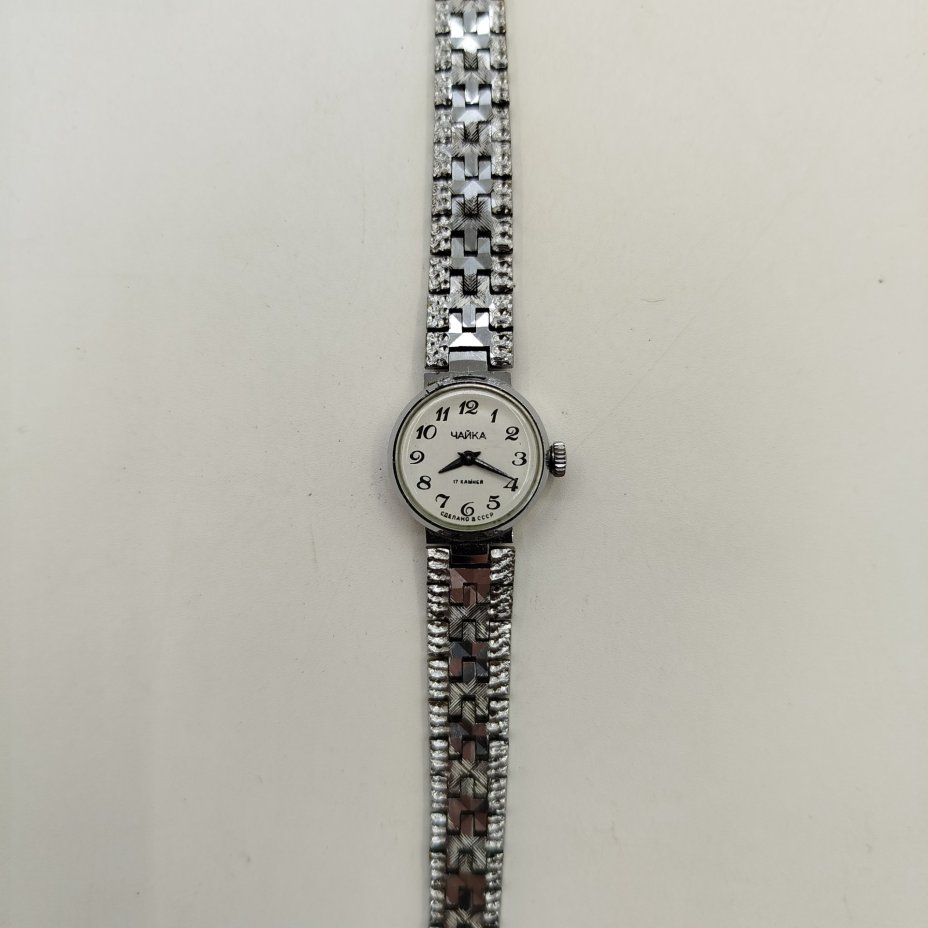 Часы наручные женские "Чайка", металл, стекло, Угличский часовой завод «Чайка», СССР, 1960-1980 гг.