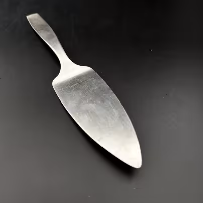 Десертная лопатка с цветочным декором на черенке, металл, Таллинский ювелирный завод, СССР, 1960-1990 гг., Таллинский ювелирный завод