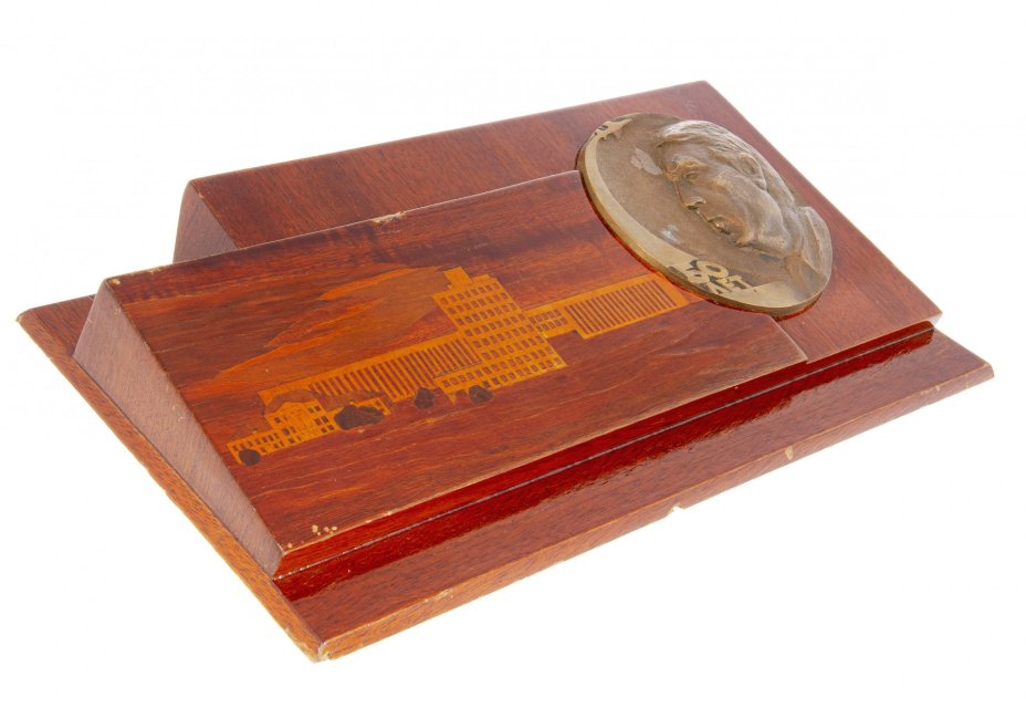 Панно настольное "Авиация", дерево, металл, СССР, 1950-1970 гг.