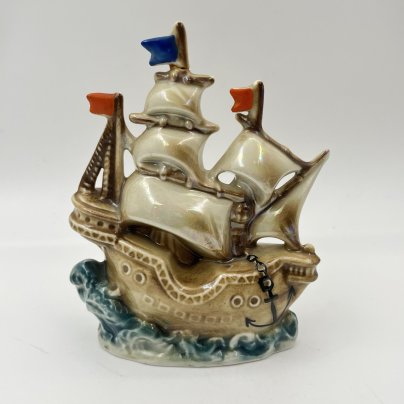 Статуэкта "Парусник", фарфор, роспись, Heinz & Co., Германия, 1954-1972 гг.