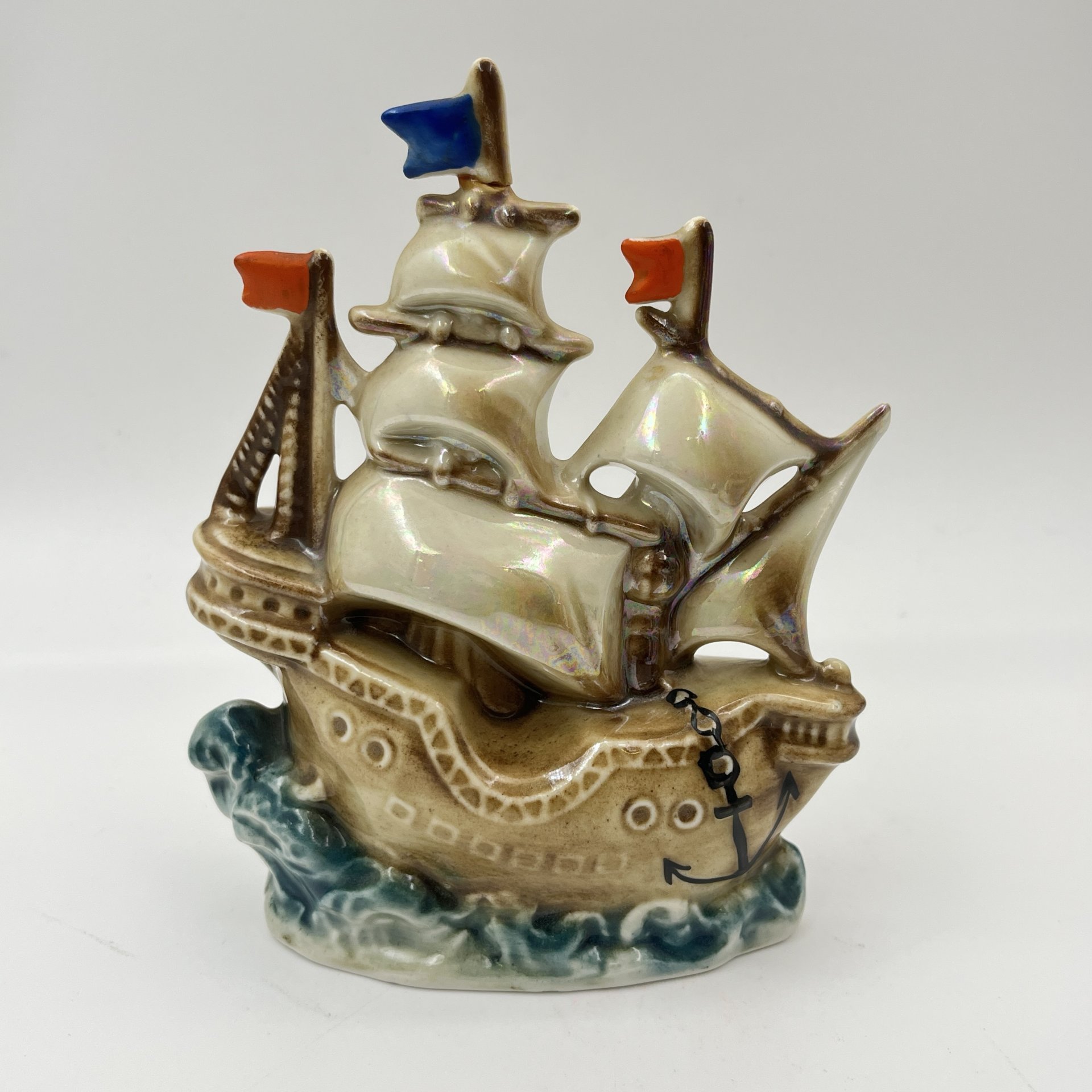 Статуэкта "Парусник", фарфор, роспись, Heinz & Co., Германия, 1954-1972 гг.