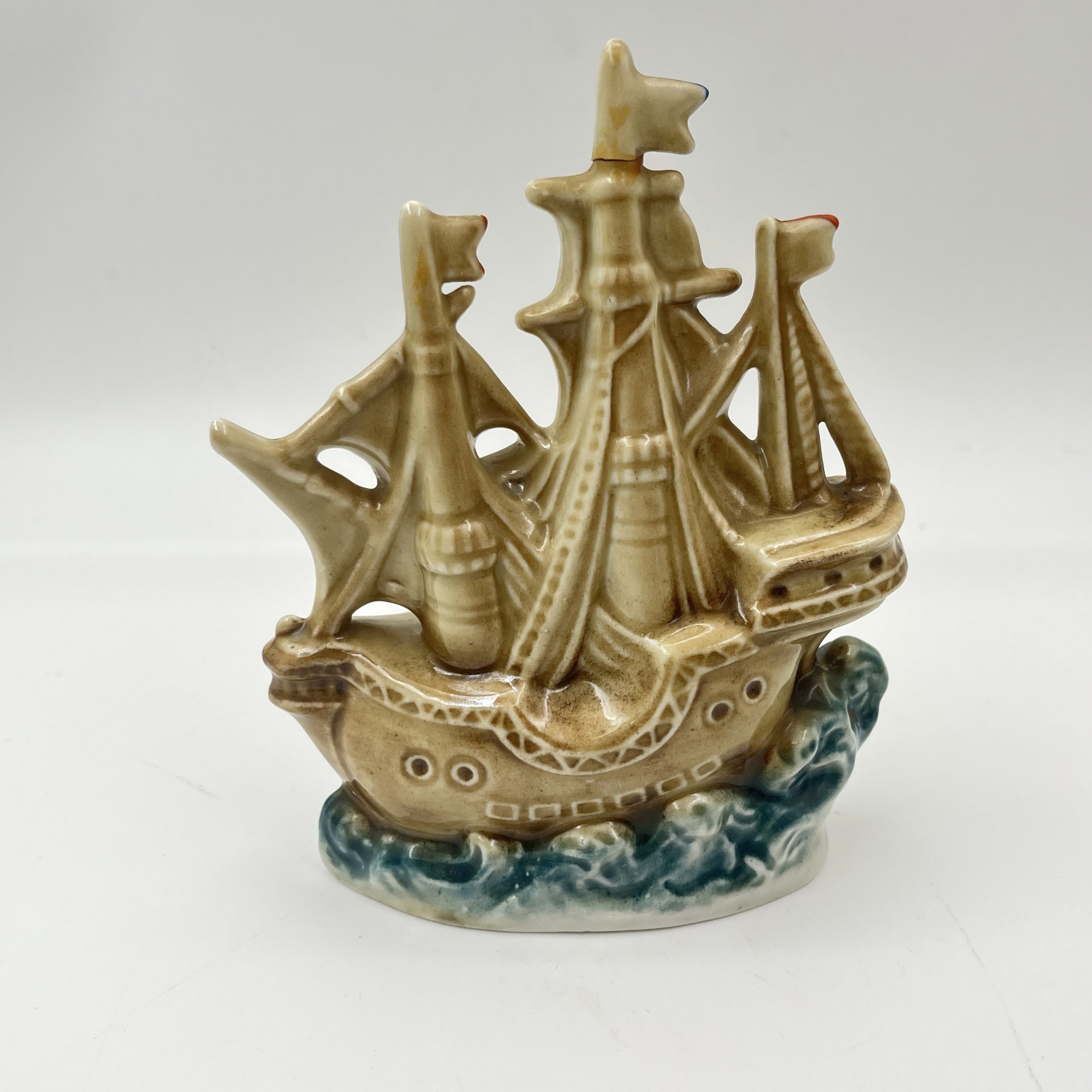 Статуэкта "Парусник", фарфор, роспись, Heinz & Co., Германия, 1954-1972 гг.