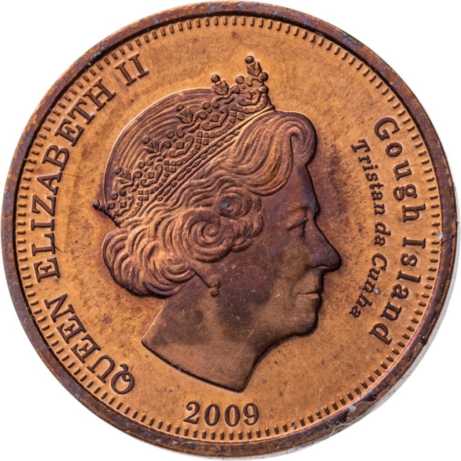 Острова Святой Елены, Вознесения и Тристан-да-Куньи. 1/2 пенни (penny) 2009 Остров Гоф