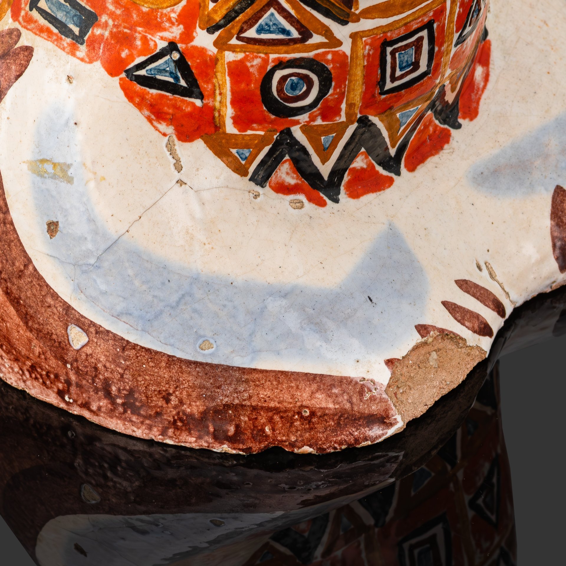 [авторская] Скульптура "Медведь", автор Гусева Тамара Петровна (1918-2002), керамика, роспись, поливы, глазурь, СССР, 1958 г.