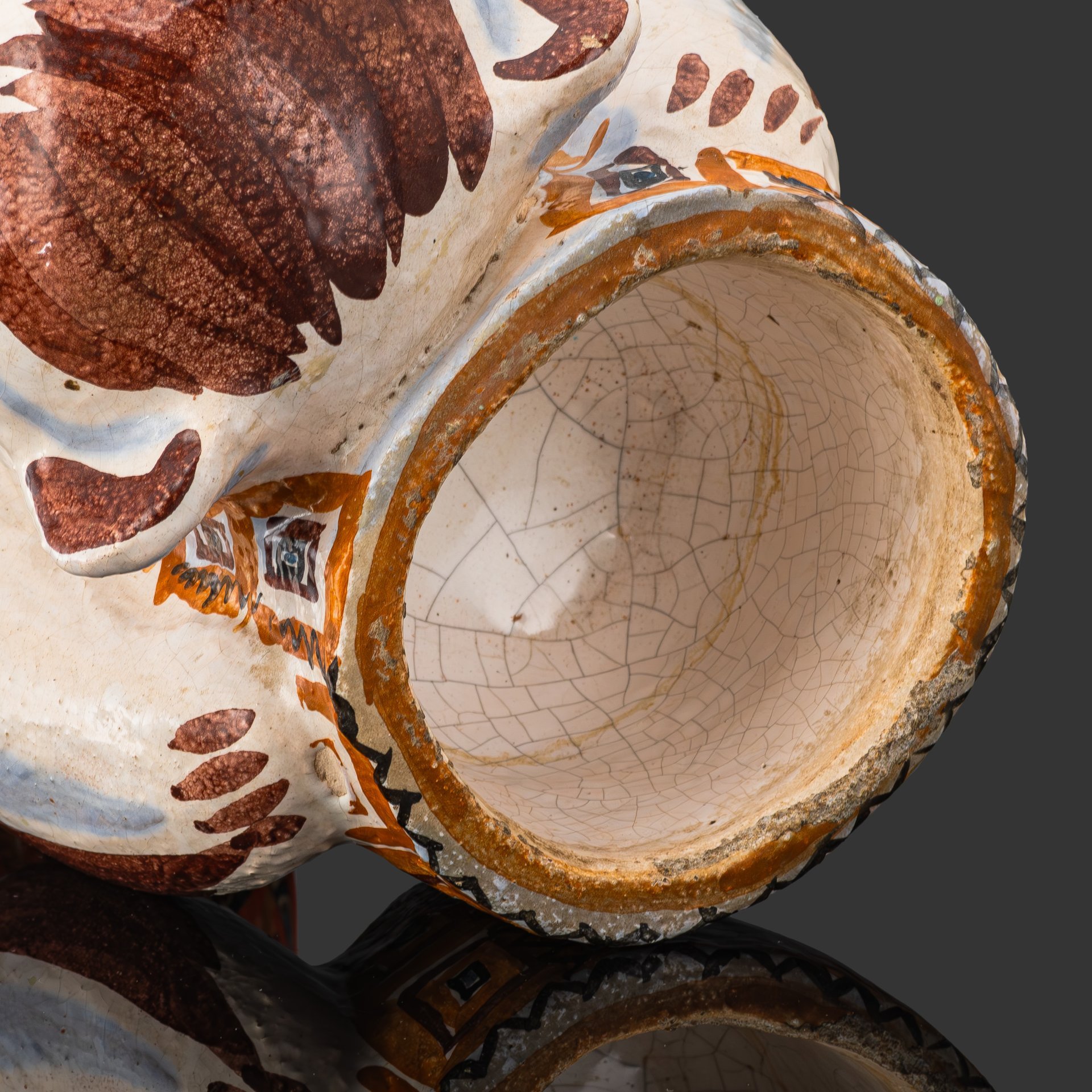 [авторская] Скульптура "Медведь", автор Гусева Тамара Петровна (1918-2002), керамика, роспись, поливы, глазурь, СССР, 1958 г.