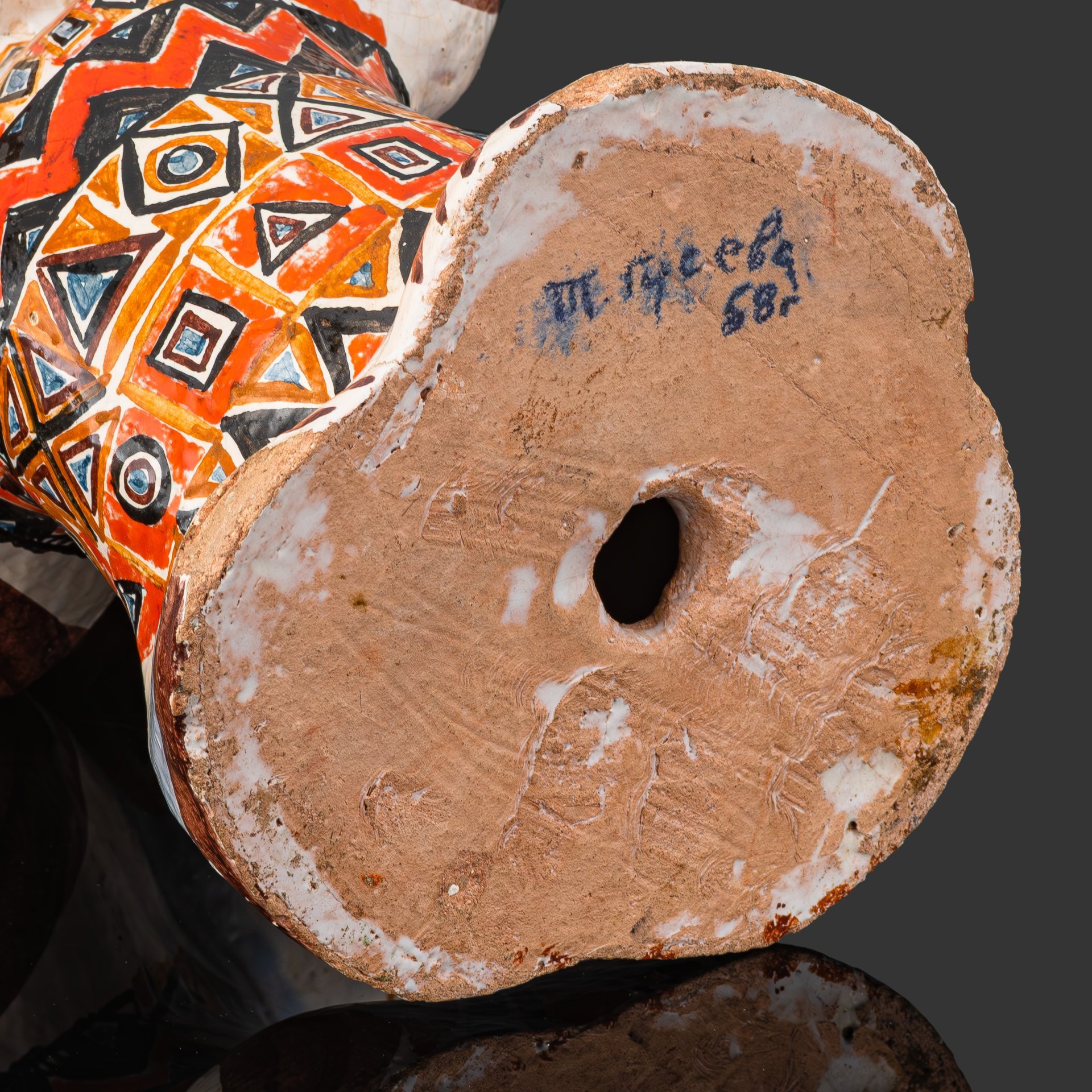 [авторская] Скульптура "Медведь", автор Гусева Тамара Петровна (1918-2002), керамика, роспись, поливы, глазурь, СССР, 1958 г.