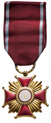 Знак отличия золотой «Крест Заслуги» 1 степени Польша
