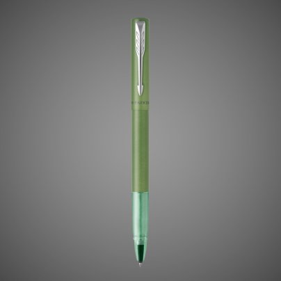 Ручка-роллер Parker Vector XL Green CT, цвет чернил black, стержень: F, в подарочной упаковке., Металлы: нержавеющая сталь, пластик