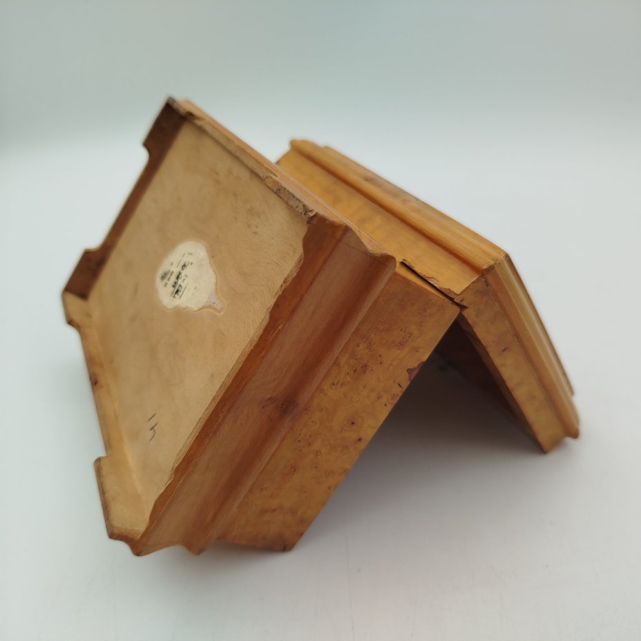 Шкатулка прямоугольной формы, дерево, шпон, СССР, 1950-1980 гг.