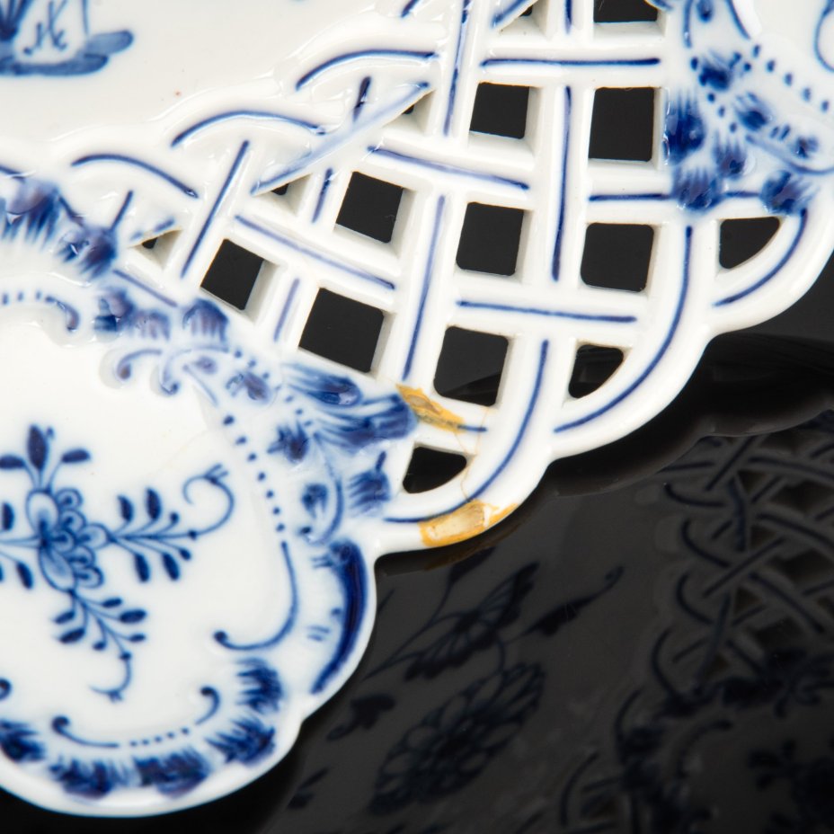 Ваза с кружевным бортом (конфетница), Meissen (Мейсенский фарфор)