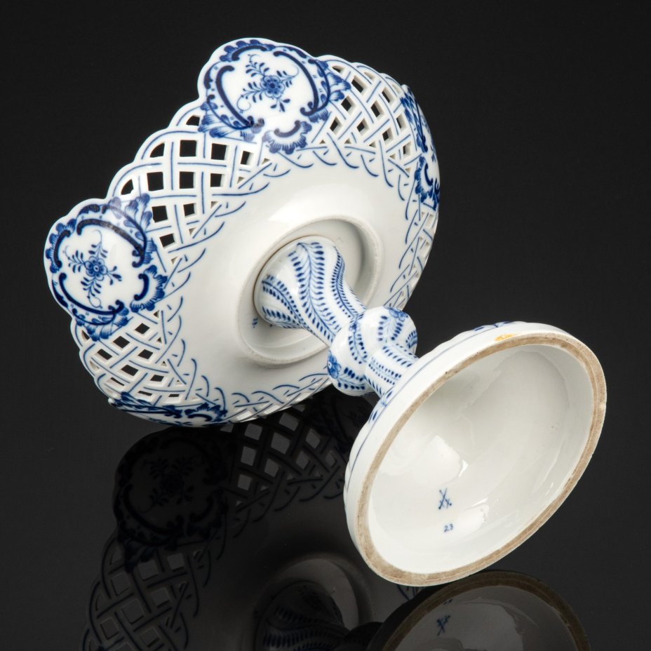 Ваза с кружевным бортом (конфетница), Meissen (Мейсенский фарфор)