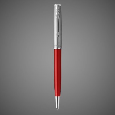 Шариковая ручка Parker Sonnet Entry Point Red Steel CT, стержень: M, цвет чернил: black , в подарочной упаковке, Металлы: нержавеющая сталь, палладий