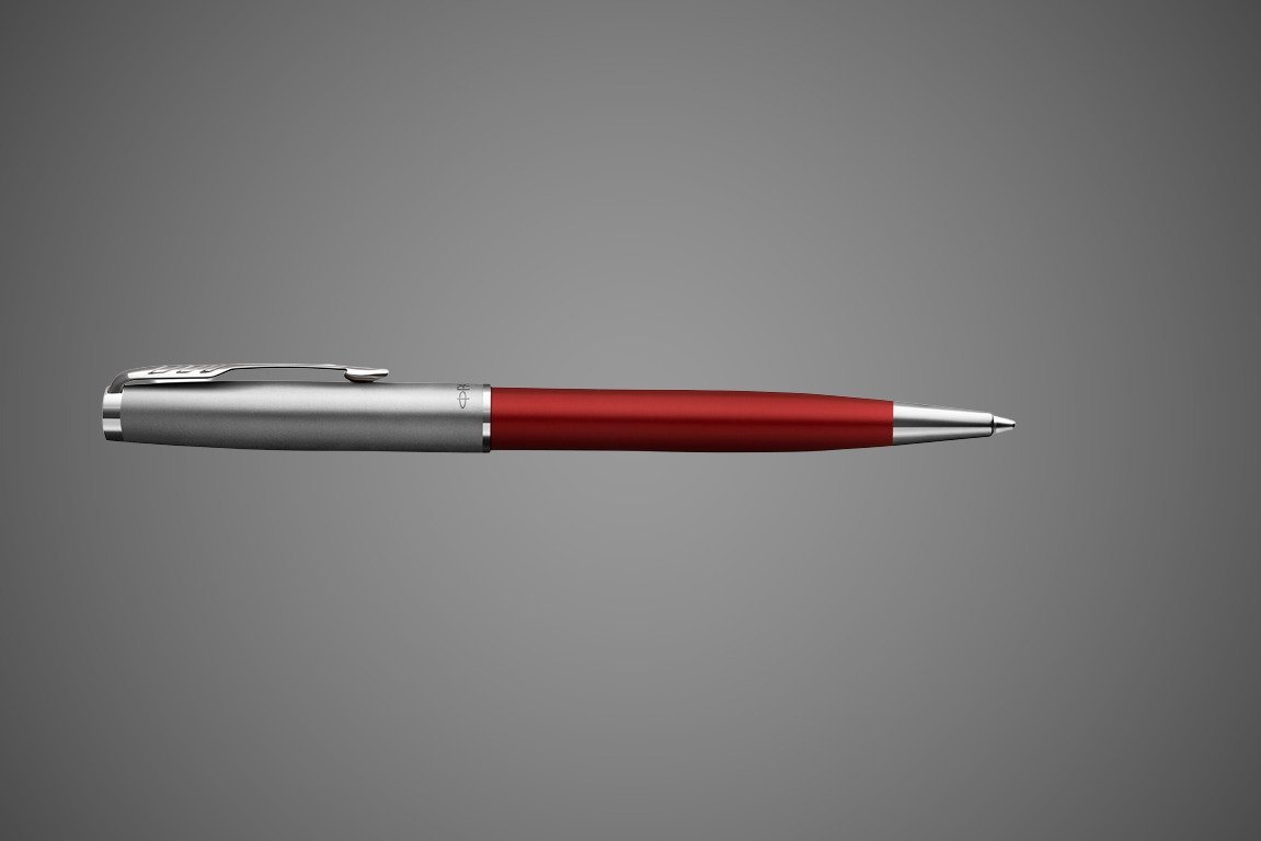 Шариковая ручка Parker Sonnet Entry Point Red Steel CT, стержень: M, цвет чернил: black , в подарочной упаковке, Металлы: нержавеющая сталь, палладий