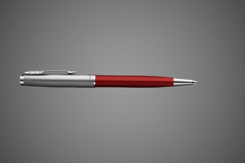 Шариковая ручка Parker Sonnet Entry Point Red Steel CT, стержень: M, цвет чернил: black , в подарочной упаковке, Металлы: нержавеющая сталь, палладий