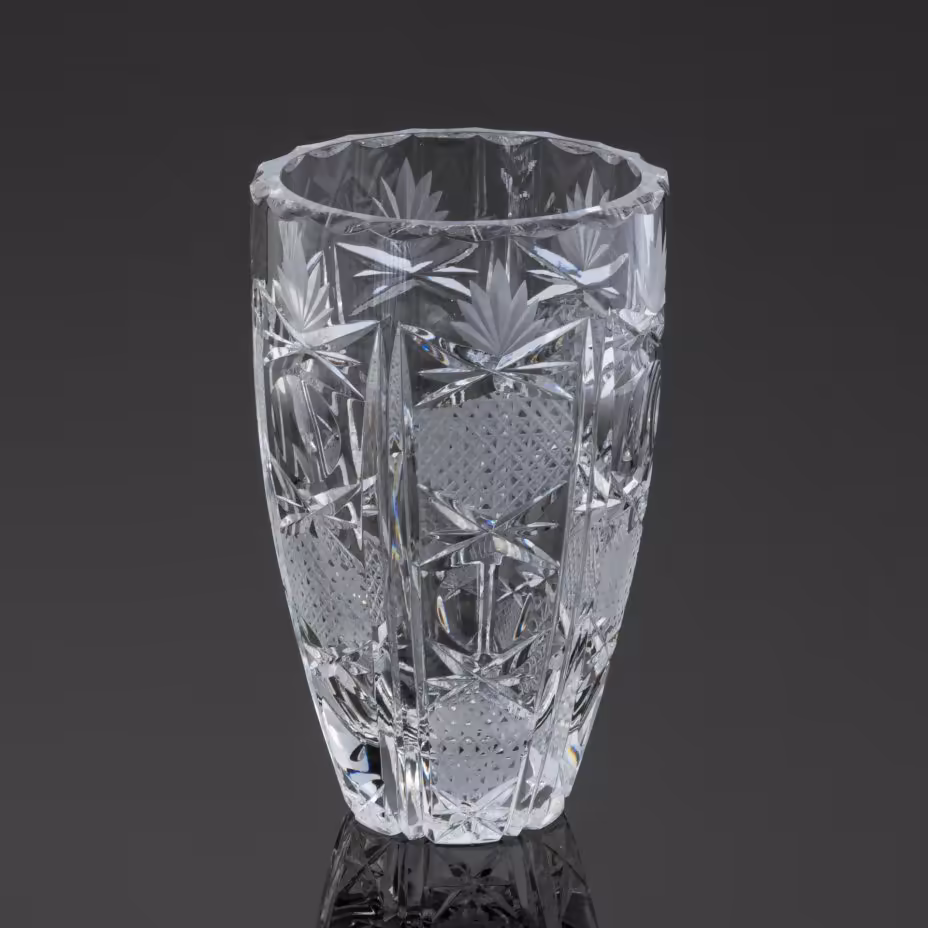 Ваза для цветов, хрусталь, алмазная грань, СССР, 1970-1990 гг.