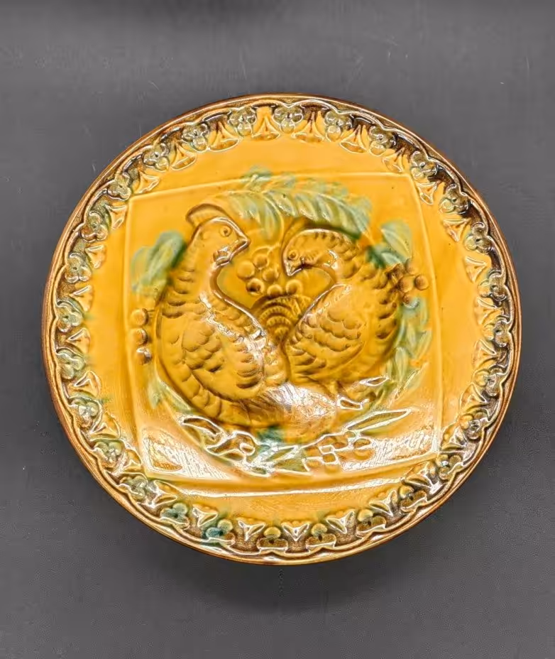 Тарелка настенная "Куропатки", Конаковский фаянсовый завод им. М.И. Калинина (ЗиК Конаково)