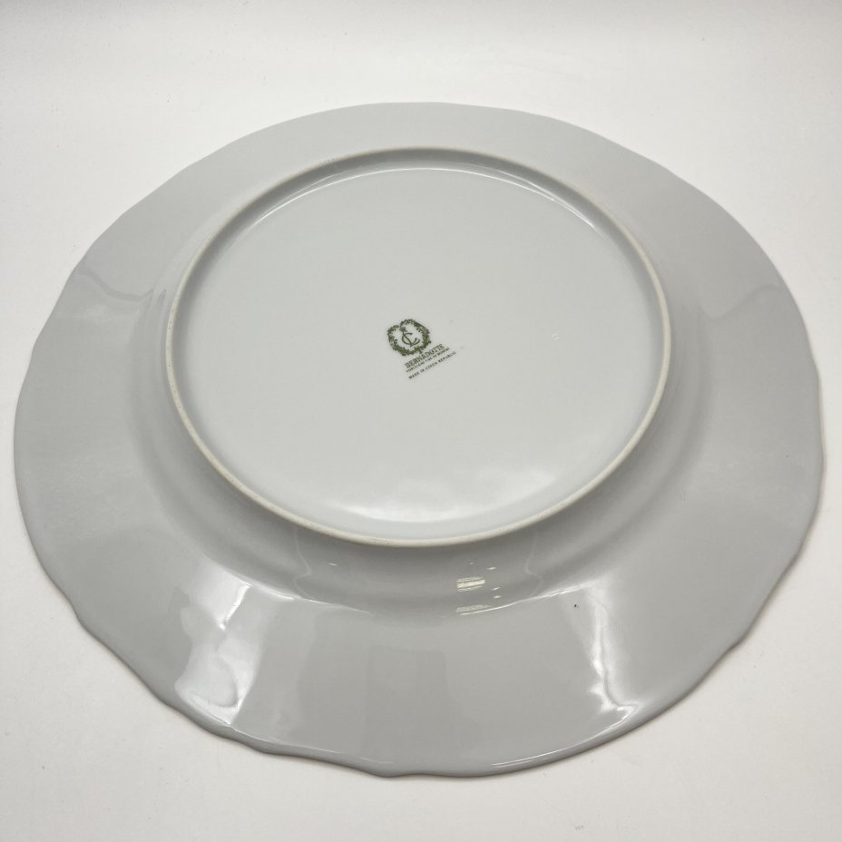 Блюдо "Мейсенский букет", фарфор, деколь, золочение, Bernadotte, Чехия, 1991-2000 гг.