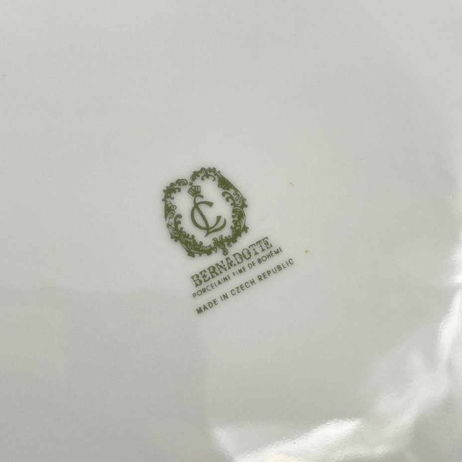 Блюдо "Мейсенский букет", фарфор, деколь, золочение, Bernadotte, Чехия, 1991-2000 гг.