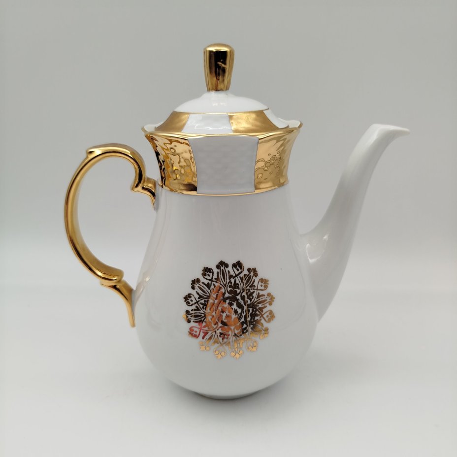 Набор кофейный "Эгоист" (5 предметов), фарфор, золочение, Thun (Тун), Чехословакия, 1980-1993 гг.