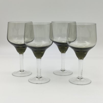 Набор из 4-х бокалов дымчатого цвета, цветное стекло, СССР, 1970-1990 гг.