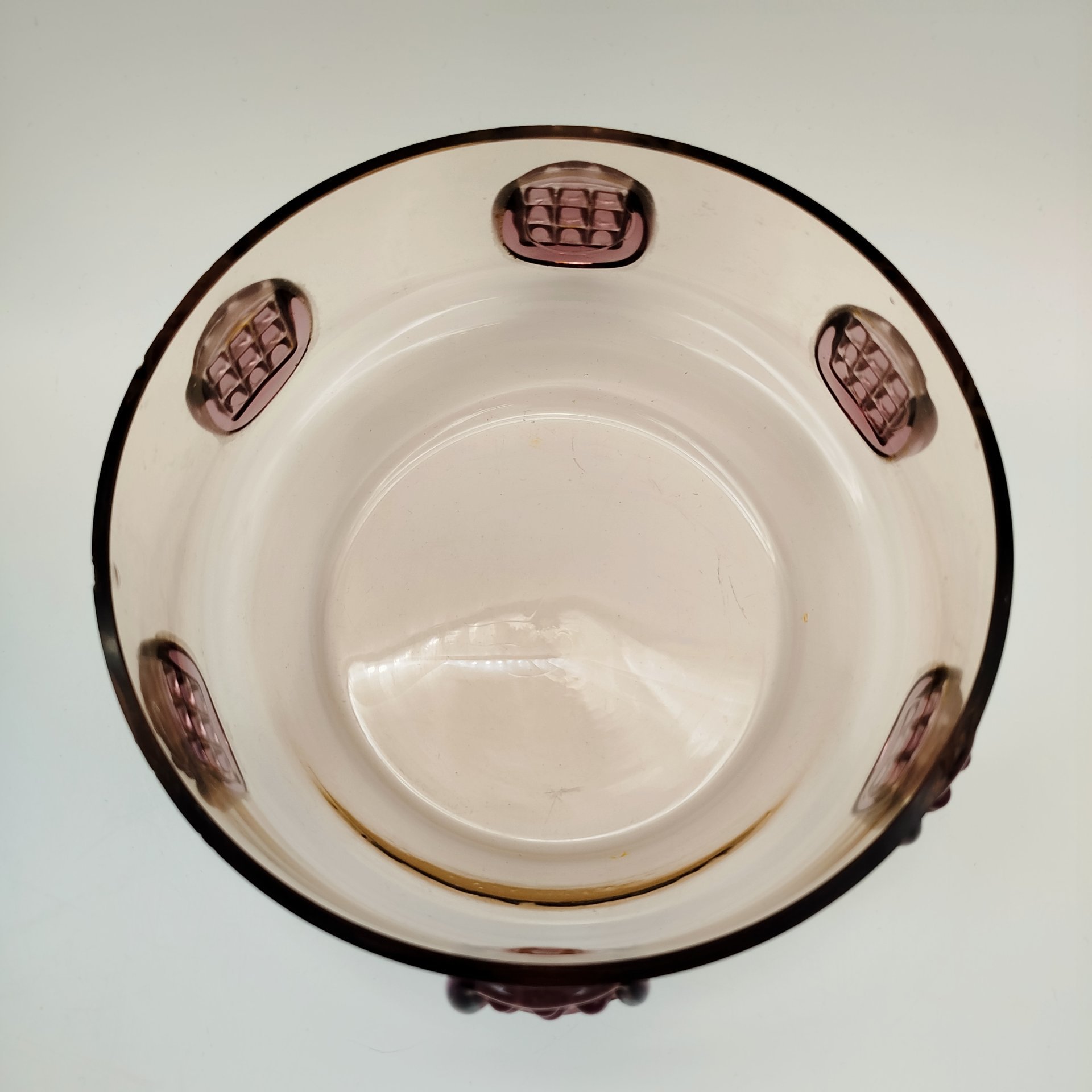 Ваза (фруктовница), дизайнер Йозеф Господка (Josef Hospodka), стекло, гутная техника, налепы, Чехословакия, 1960-1980 гг.