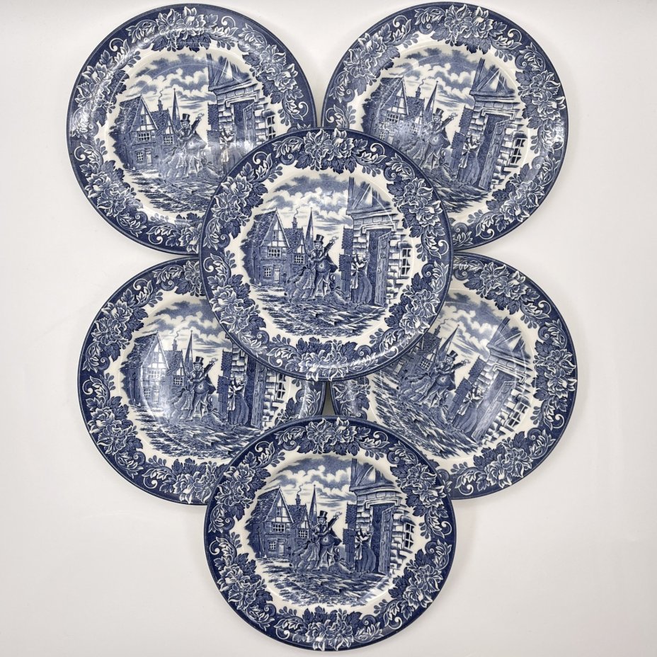 Набор из 6-ти тарелок, серия "Диккенс", English Ironstone Tableware (EIT)
