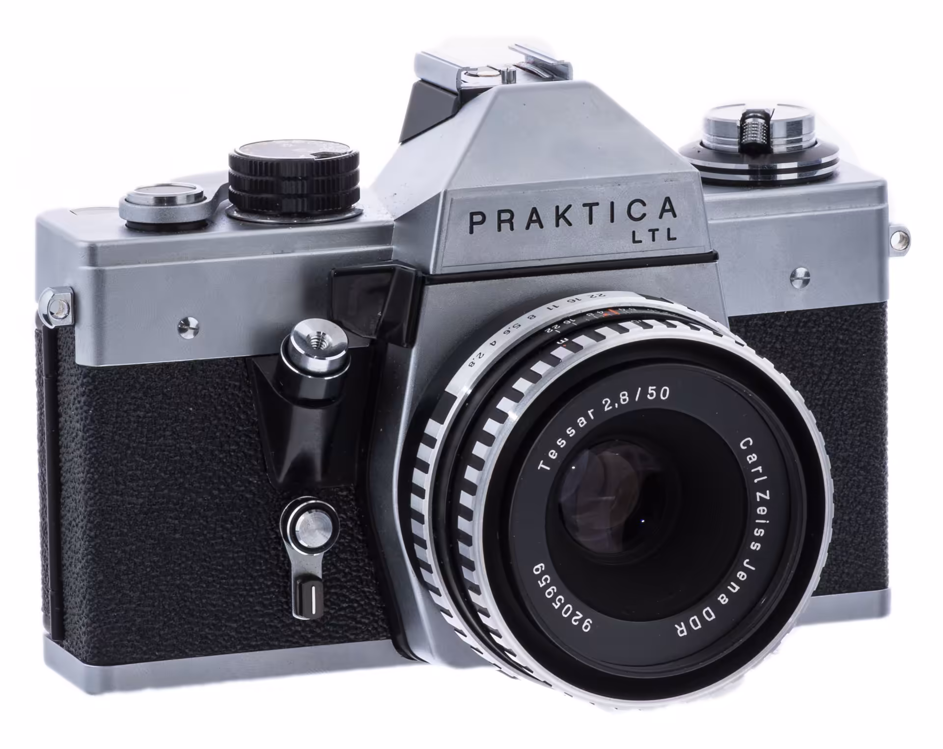 Фотоаппарат "PRAKTICA LTL" с объективом Carl Zeiss Jena 2,8 /50 в оригинальном чехле,  металл, пластик, Pentacon, ГДР. 1973 г.., Pentacon