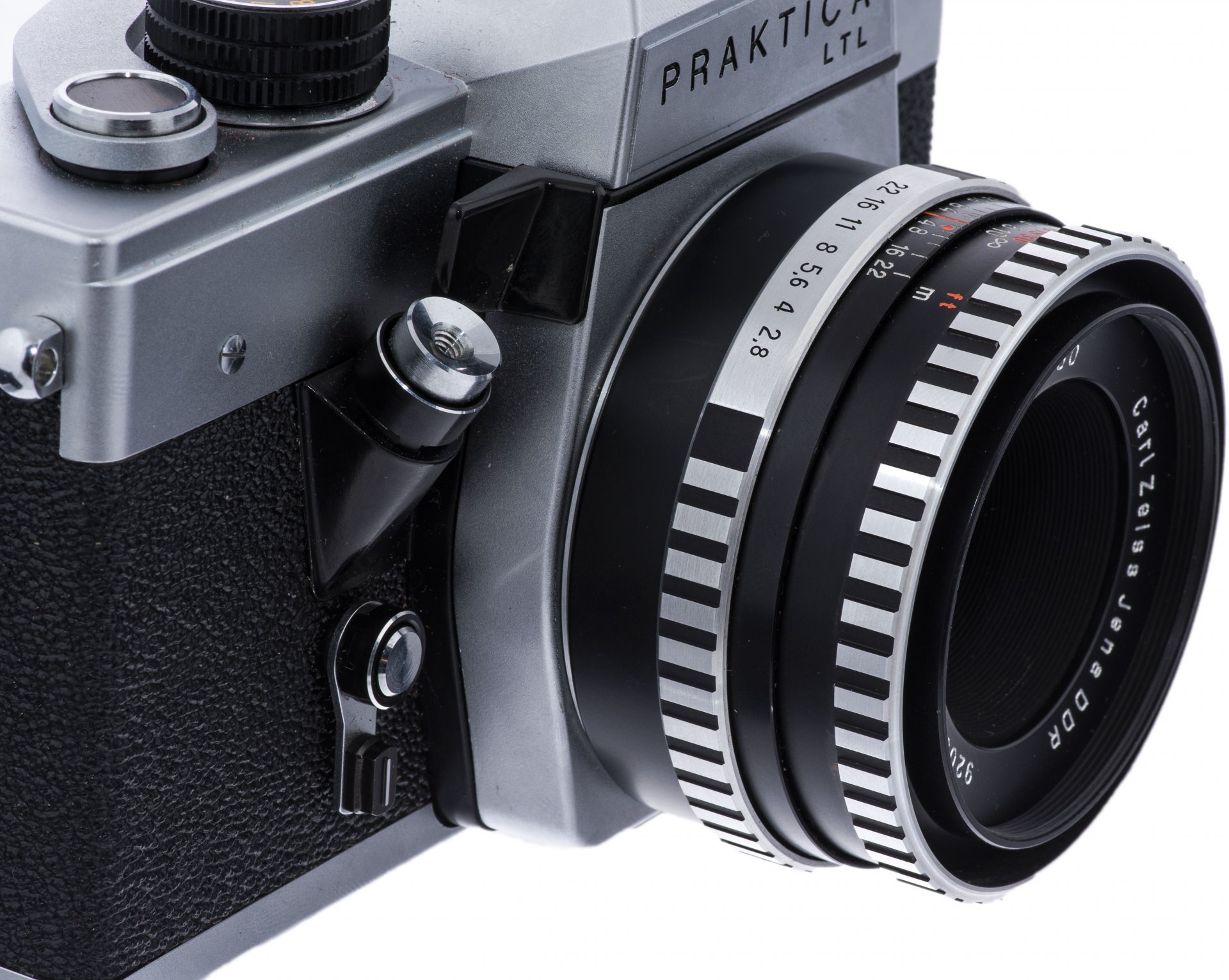 Фотоаппарат "PRAKTICA LTL" с объективом Carl Zeiss Jena 2,8 /50 в оригинальном чехле,  металл, пластик, Pentacon, ГДР. 1973 г.., Pentacon
