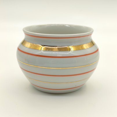 Ваза "Радиоволны", фарфор, обводка, золочение, Дмитровский фарфоровый завод (ДФЗ Вербилки), СССР, 1965-1991 гг.