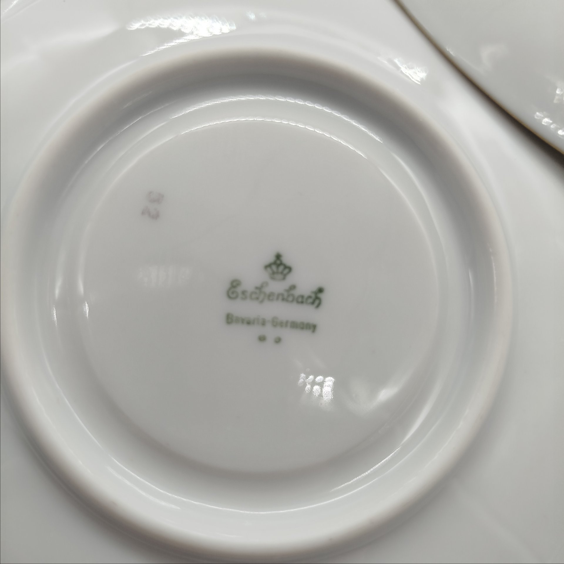 Набор из 6 блюдец, фарфор, золочение, Eschenbach, Германия, 1930-1950 гг.