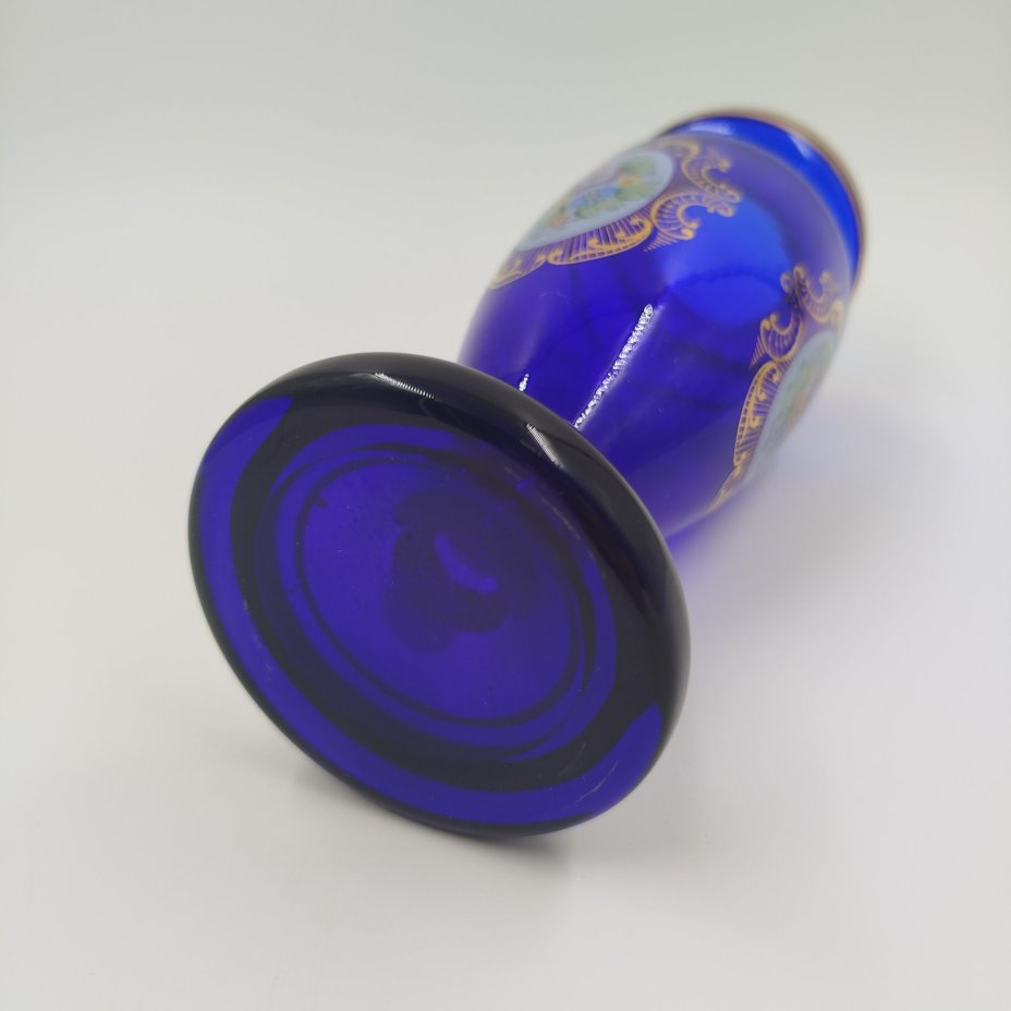 Ваза с цветочным орнаментом Bohemia Hand Made