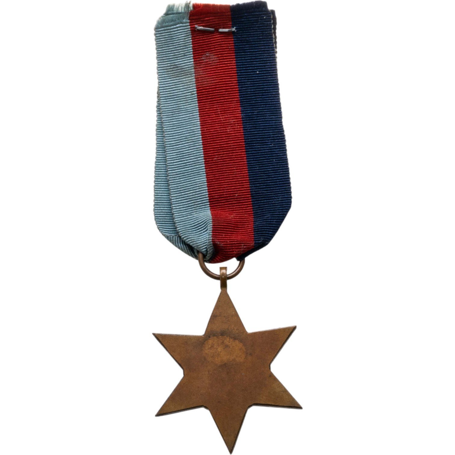 Медаль "Звезда за войну 1939-1945 гг.", медь-цинк, волочение, пайка, Великобритания, 1945-1959 гг.