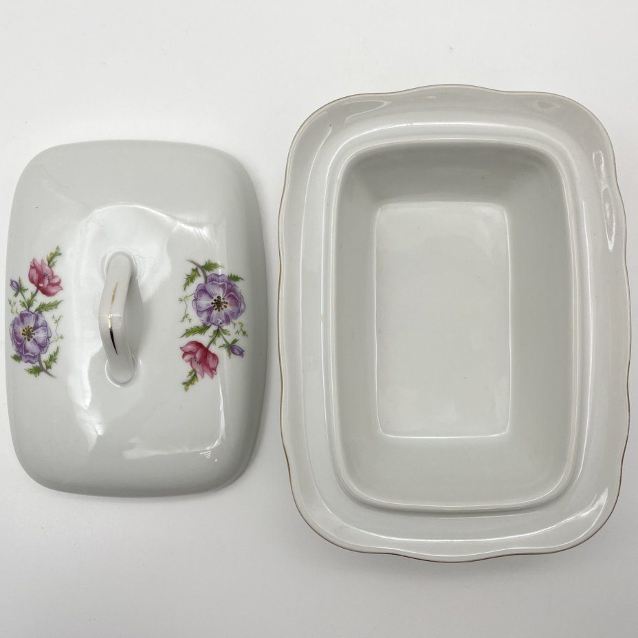 Масленка с цветочным декором, "Gebrüder Benedikt"