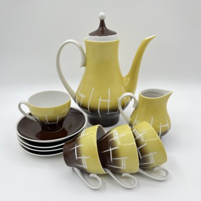 Сервиз кофейный в минималистичном стиле на 4 персоны (10 предметов), Kahla