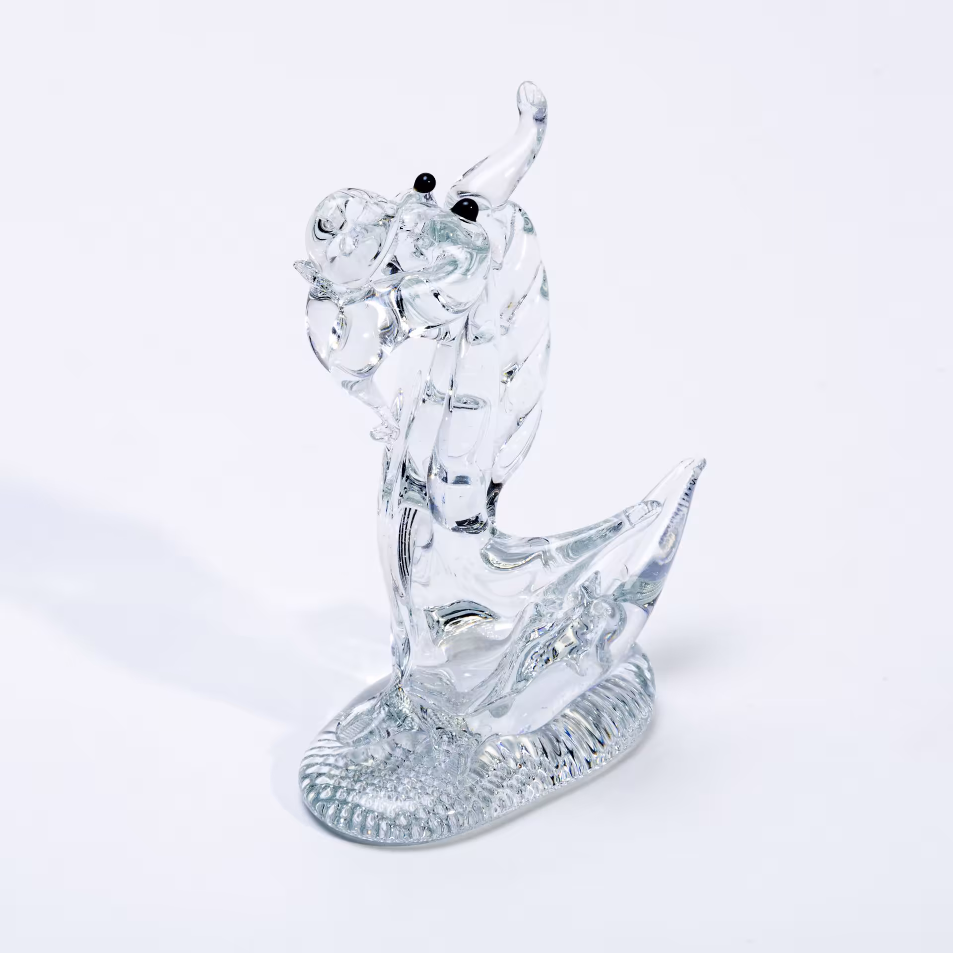 Статуэтка "Дракон", стекло, гутный способ обработки, Азия, 1990-2000 гг.