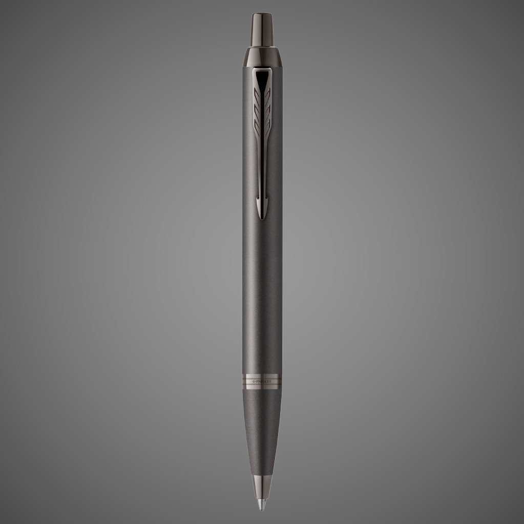 Шариковая ручка Parker IM Professionals Monochrome Titanium, стержень:M, цвет чернил: blue, в подарочной упаковке., Лаки и смолы: лак, латунь