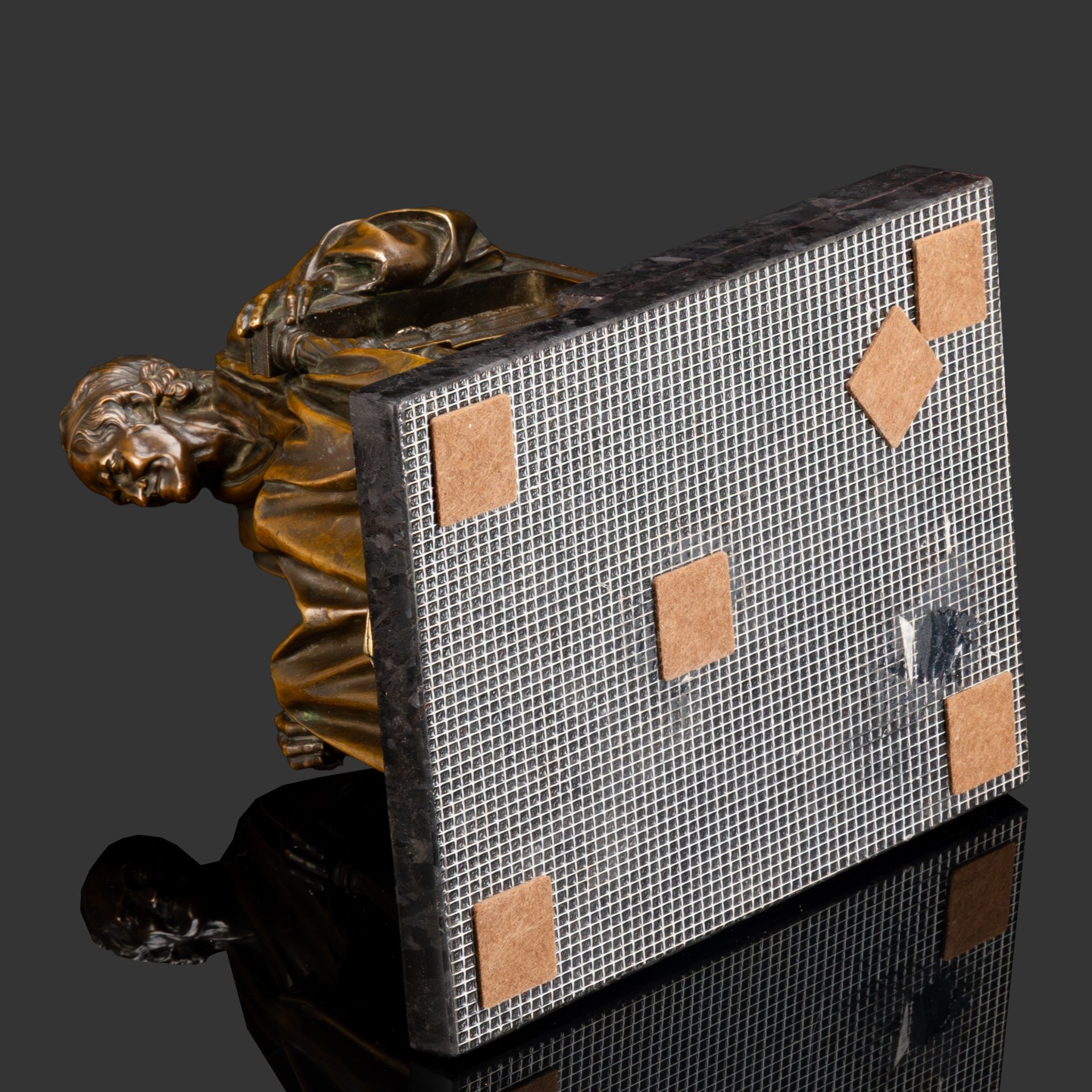 Скульптура "Вольтер", автор модели Жан-Антуан Гудон (фр. Jean-Antoine Houdon, 1740-1828), бронза, литье, патинирование, Франция, 1860-1880 гг.