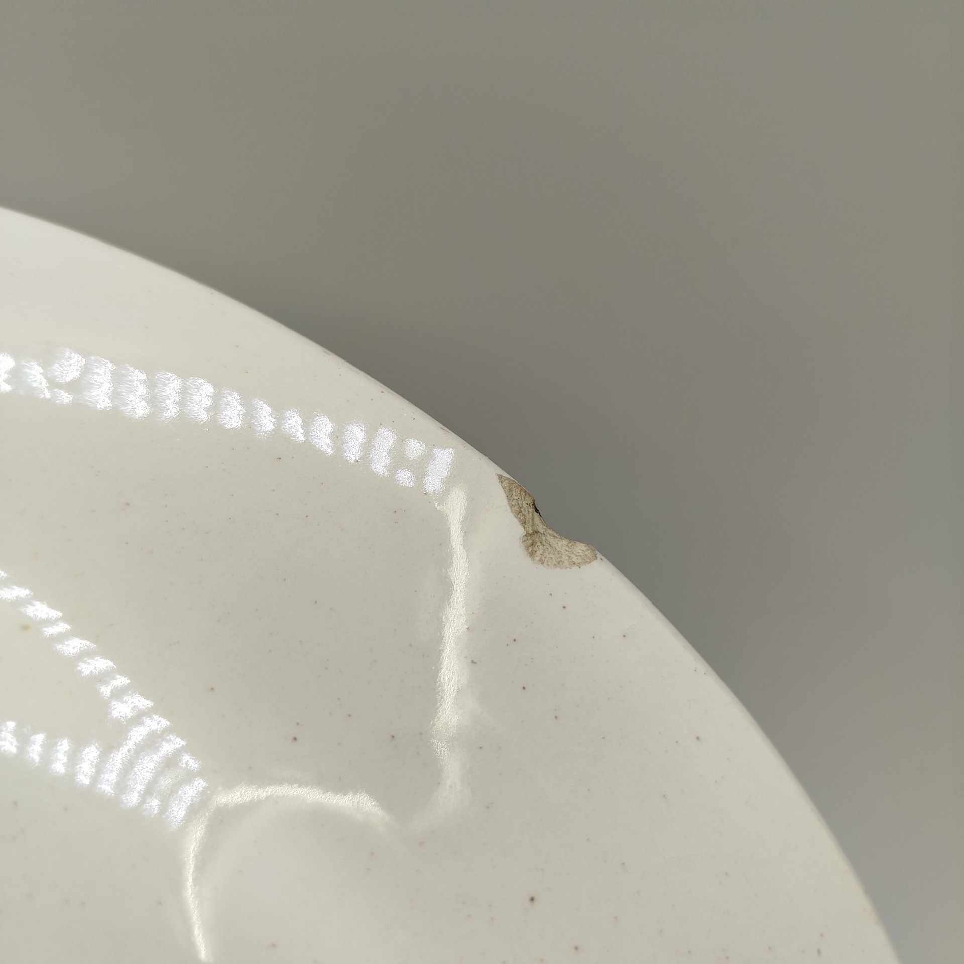 Блюдо сервировочное овальной формы с голубым кантом, VEB Steingut Elsterwerda, фаянс, крытье, ГДР, 1972-1982 гг.