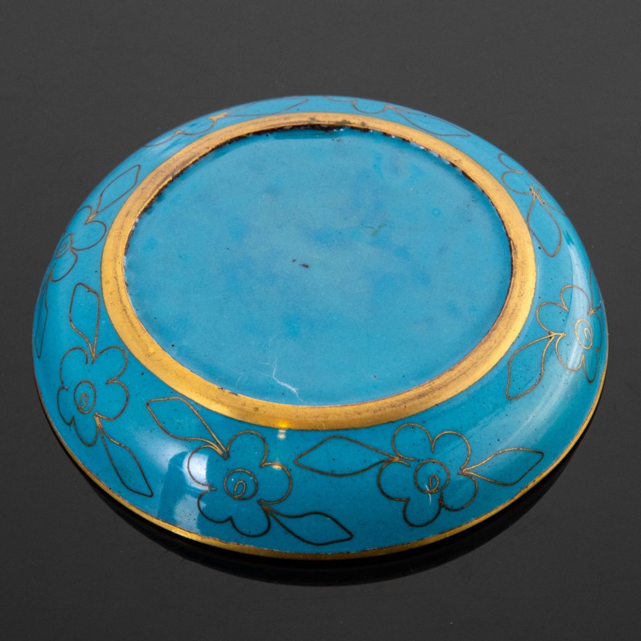 Розетка декоративная, медь, эмаль, Китай, 1930-1950 гг.