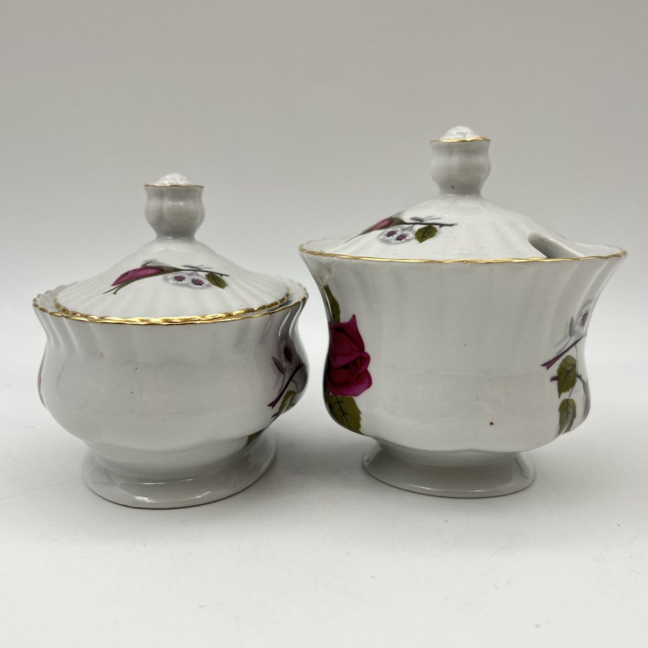 Набор для сервировки стола (5 предметов), украшенный изображением розы