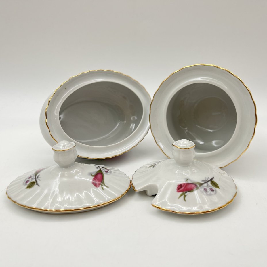 Набор для сервировки стола (5 предметов), украшенный изображением розы