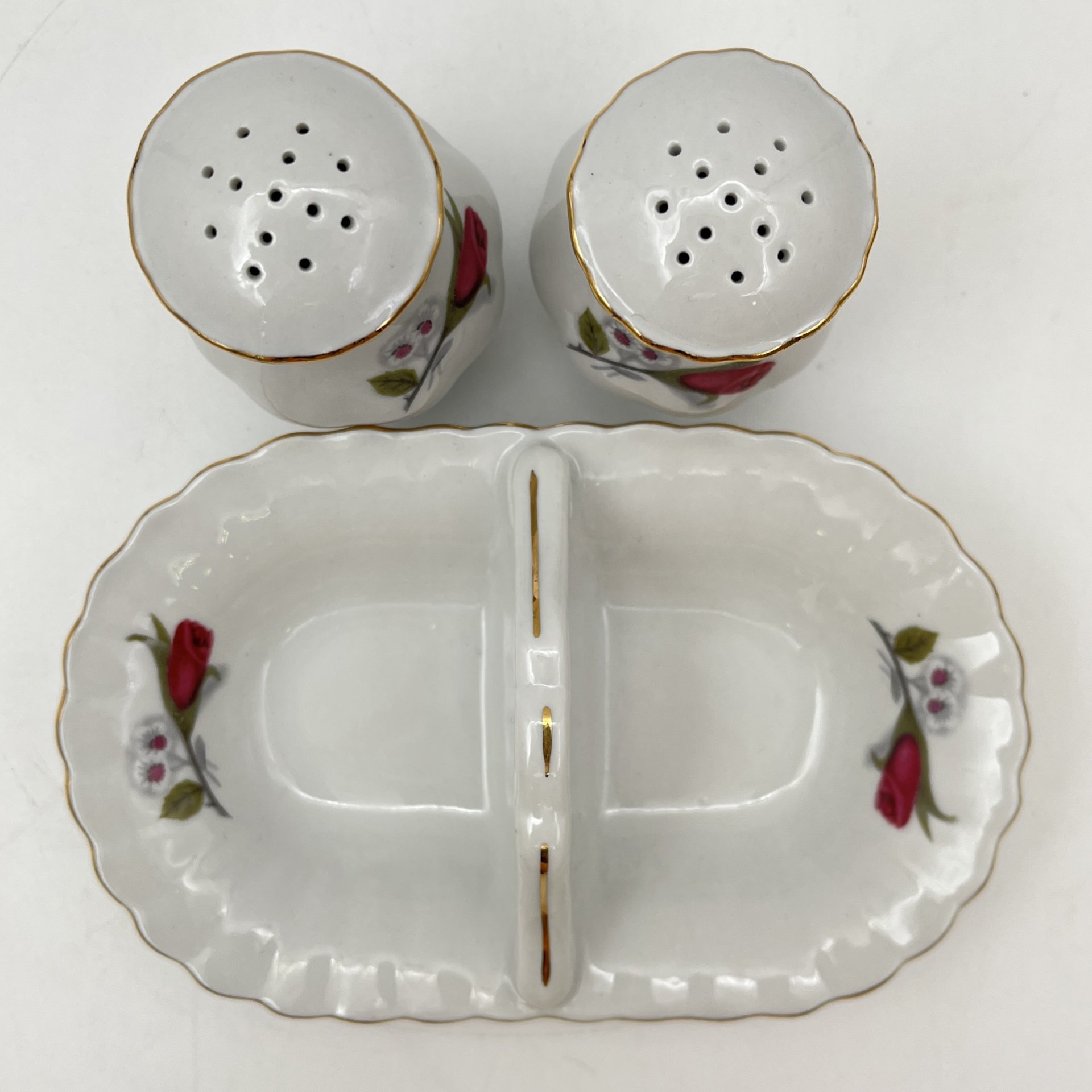 Набор для сервировки стола (5 предметов), украшенный изображением розы