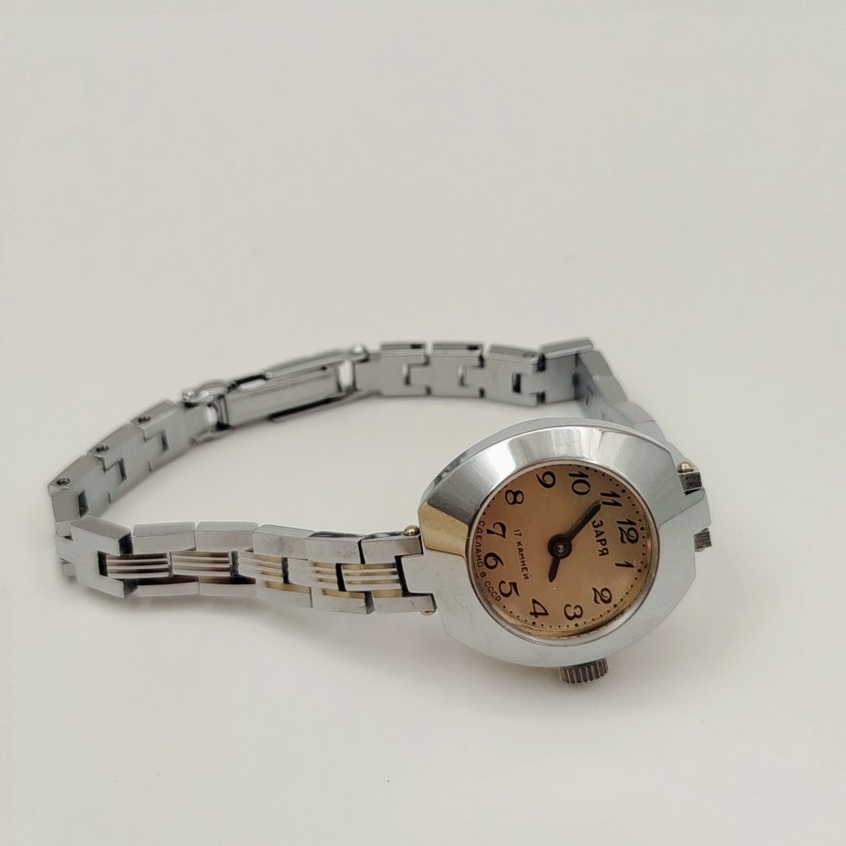 Часы наручные "Заря" в оригинальной упаковке с документами, металл, стекло, картон, Пензенский часовой завод, СССР, 1991 г.